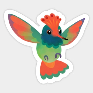 Rufous-crested coquette Sticker